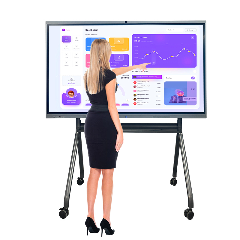 Hei&szlig;er Verkauf 75 86 98 110 Zoll Schule oder B&uuml;ro Euducation Touch LCD Bildschirm Android 4k Smart Board Interaktives Whiteboard