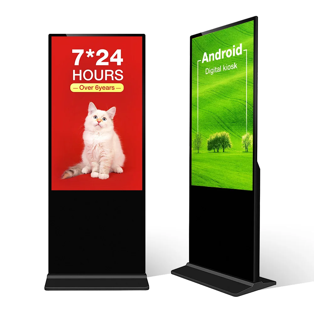 Жөнөтүүгө даяр Алыстан башкаруу жарнак экраны Санарип дисплей Indoor Lcd дисплей дүкөнү Вертикалдуу тотем полу Туруучу белги