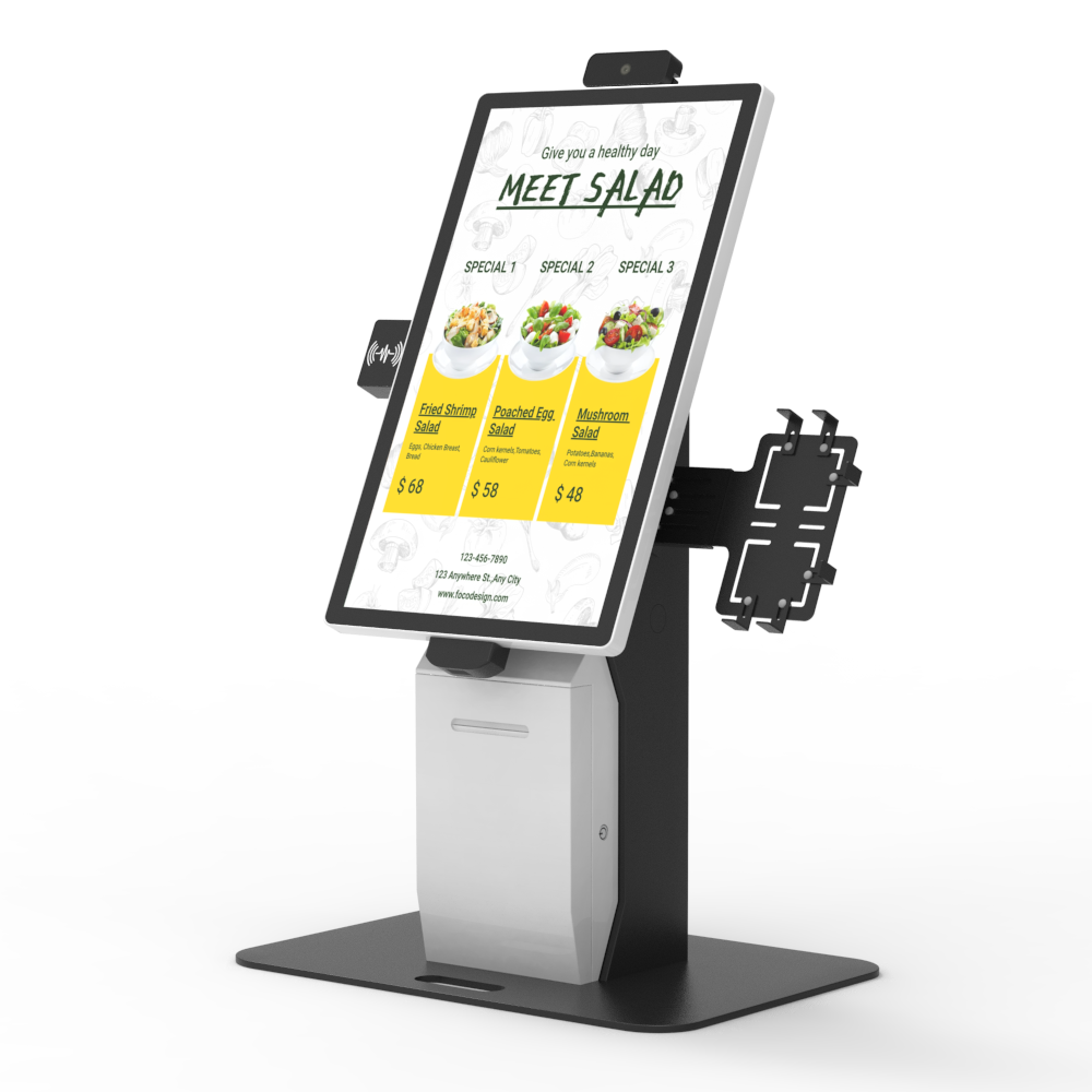 M&aacute;y qu&eacute;t m&atilde; QR 32 inch Thanh to&aacute;n Android/Win Touch Nh&agrave; h&agrave;ng được t&iacute;ch hợp trong hệ thống POS Kiosk đặt h&agrave;ng tự phục vụ