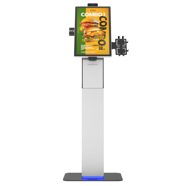 Рэстаран хуткага харчавання з сэнсарным экранам POS Hlder Тэрмапрынтэр NFC Кіёск самаабслугоўвання