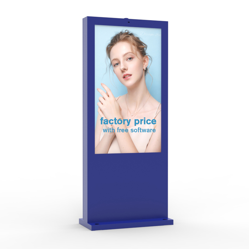Ulkok&auml;ytt&ouml;&ouml;n vedenpit&auml;v&auml; 55 65 75 tuuman IP65 Auringossa luettava kioski LCD Digital Signage Display 2000 Nits Mainonta ulkok&auml;ytt&ouml;&ouml;n
