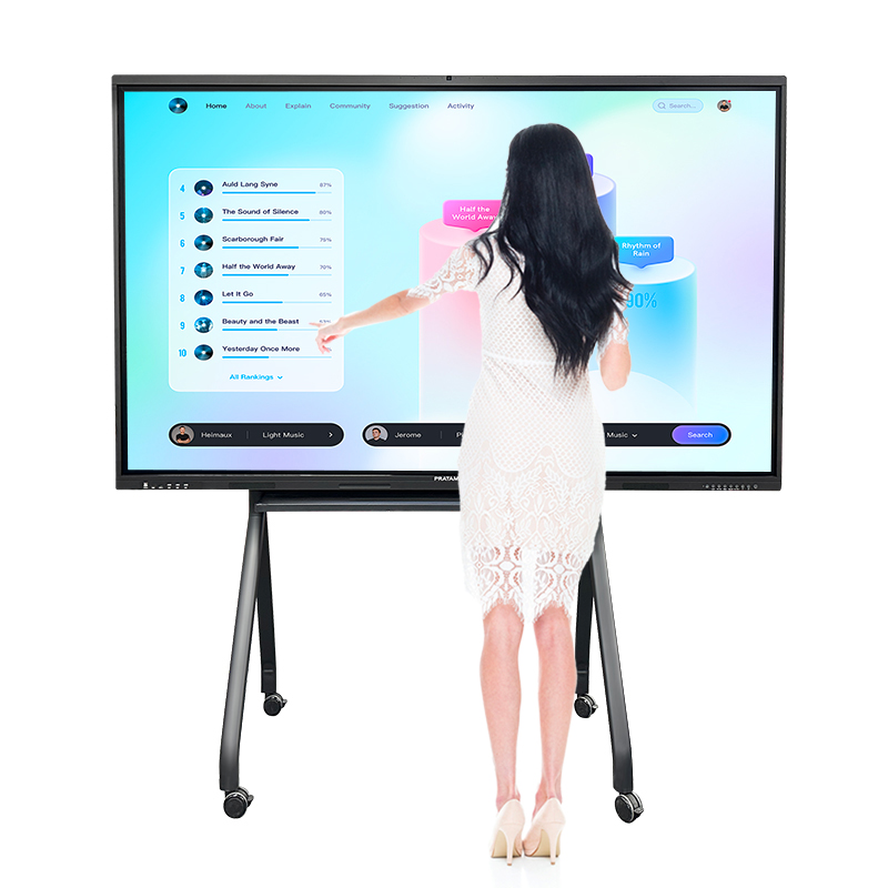 손가락 멀티 터치 스크린 스마트 LCD 디스플레이 학교 디지털 대화 형 회의실 전자 화이트 보드 교육