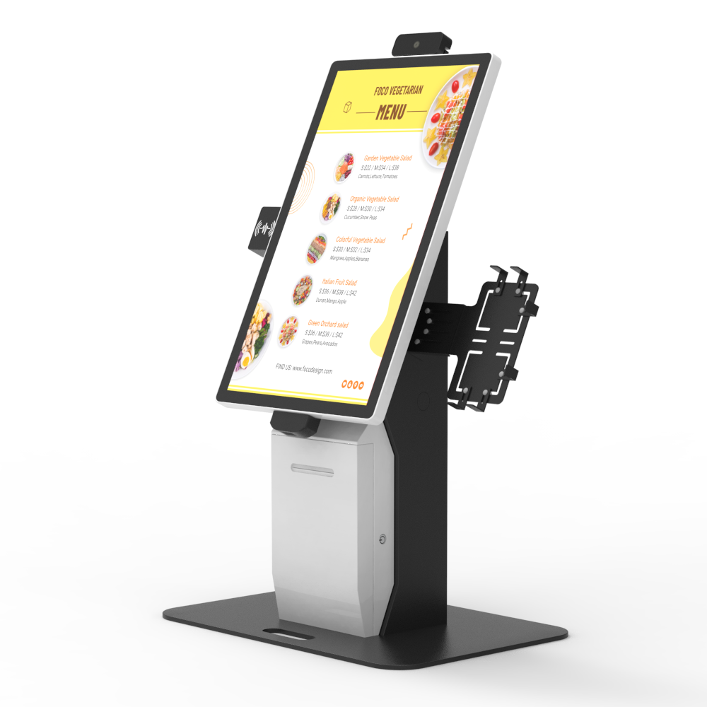 21,5 Inch Touch Sj&auml;lvutcheckning Automatisk restaurang Hotellbutik Best&auml;llning Desktop Android Allt i ett Sj&auml;lvbetj&auml;ning Betalningskiosk