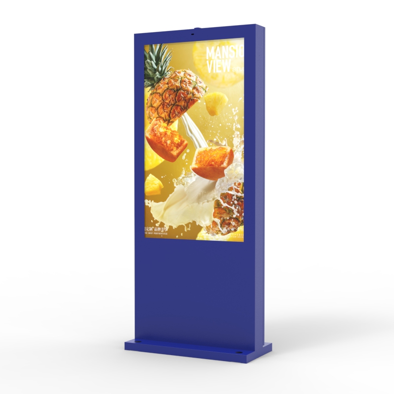 55 65 75 98 Duim 3000 Nits Waterdigte Lcd Advertensie Vertoon Speler Vloer Stand Kapasitiewe Touch Totem Buitelug Digitale Signage