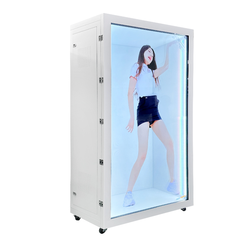 Mostra transparente hologr&aacute;fica interativa da visualiza&ccedil;&atilde;o &oacute;tica de tela t&aacute;ctil do LCD do holograma 3D interno de 49 polegadas