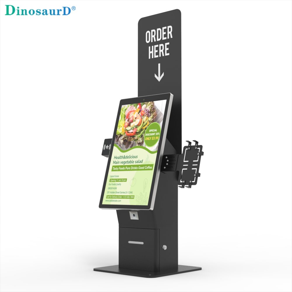 تصميم وحدات تخصيص الكاميرا NFC pos حامل محطة التذاكر مطعم الخدمة الذاتية طلب الطابعة شاشة تعمل باللمس كشك الدفع