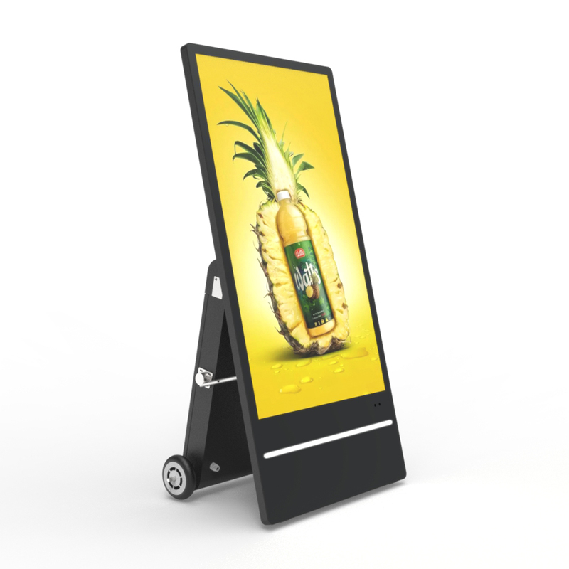 Centre comercial Botigues minoristes Suport de terra Ip65 Cartell LCD t&agrave;ctil capacitiu port&agrave;til Bateria Senyalitzaci&oacute; digital impermeable m&ograve;bil