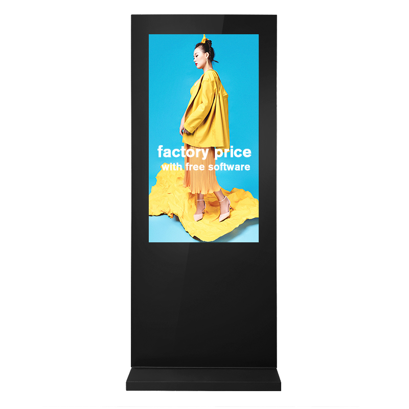 stofdigte weerbestande media 2500nit skerm vertoon digitale ip65 waterdigte lcd staande buitelug advertensie totem