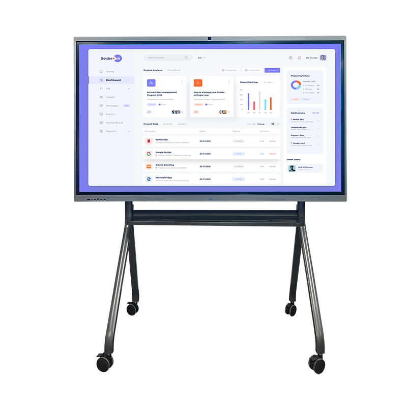 Pertemuan Layar LCD Sekolah Ruang Konferensi Layar Panel Datar Cerdas Interaktif Digital Cerdas Papan Tulis Sentuh