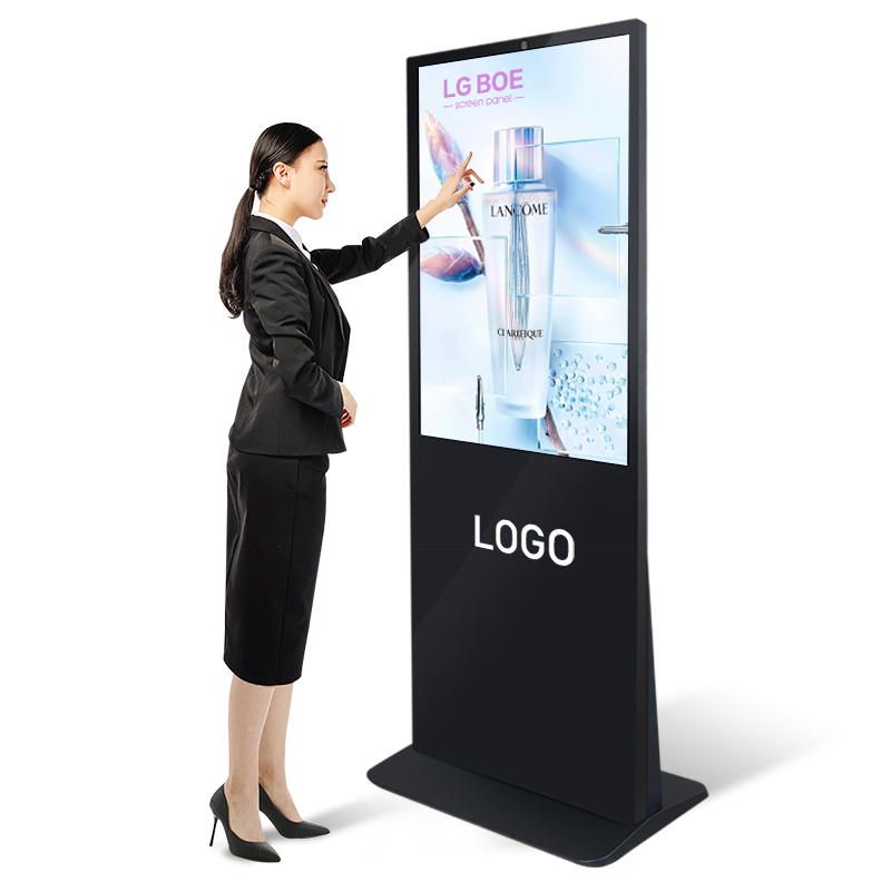 logoyu &ouml;zelleştirmek sergi alışveriş merkezi ekranı 4k akıllı oynatıcı lcd poster dokunmatik ekran kiosk kapalı reklam zemin standı interaktif dijital dikey tabela