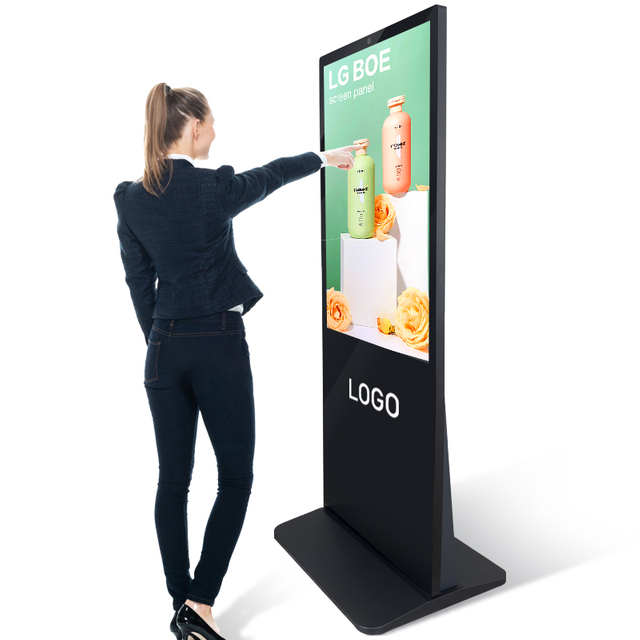 multi storlek utst&auml;llning lcd affisch kiosk digital interaktiv monter inomhus display touch skylt smart reklam spelare totem