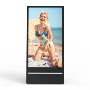 regnt&aelig;t stativ h&oslash;jlys media lcd drevet plakat reklamesk&aelig;rm vandt&aelig;t b&aelig;rbar digital udend&oslash;rs batteri bev&aelig;gelig skiltning