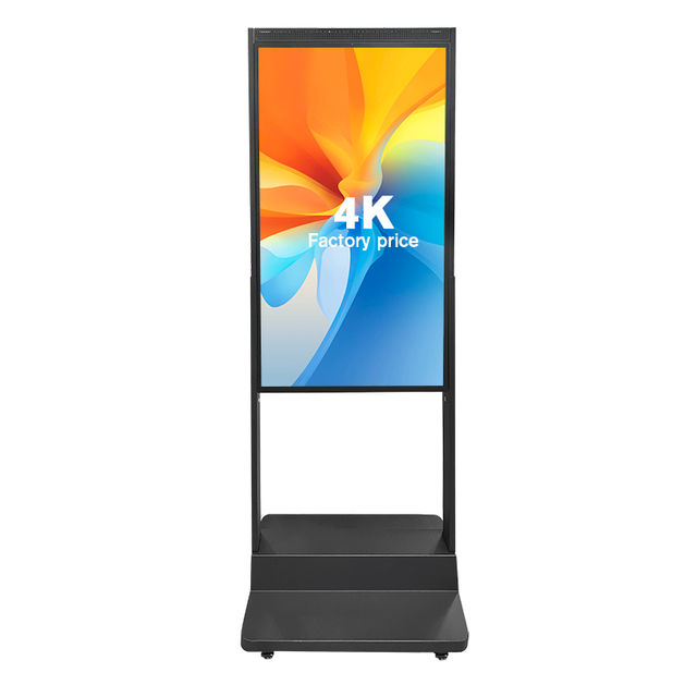 Intelligentes, lichtempfindliches, digitales 4K-Dual-Screen-Fenster mit hoher Helligkeit und doppelseitiger Standbeschilderung im Semi-Outdoor-Einzelhandelsgesch&auml;ft