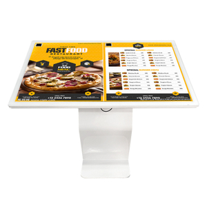 32 43 49 55 65 Tommers Windows Interactive LCD 350Nits Restaurant Hotel Infrar&oslash;d Touch Digital innend&oslash;rs gulvstativ K-formet kiosk