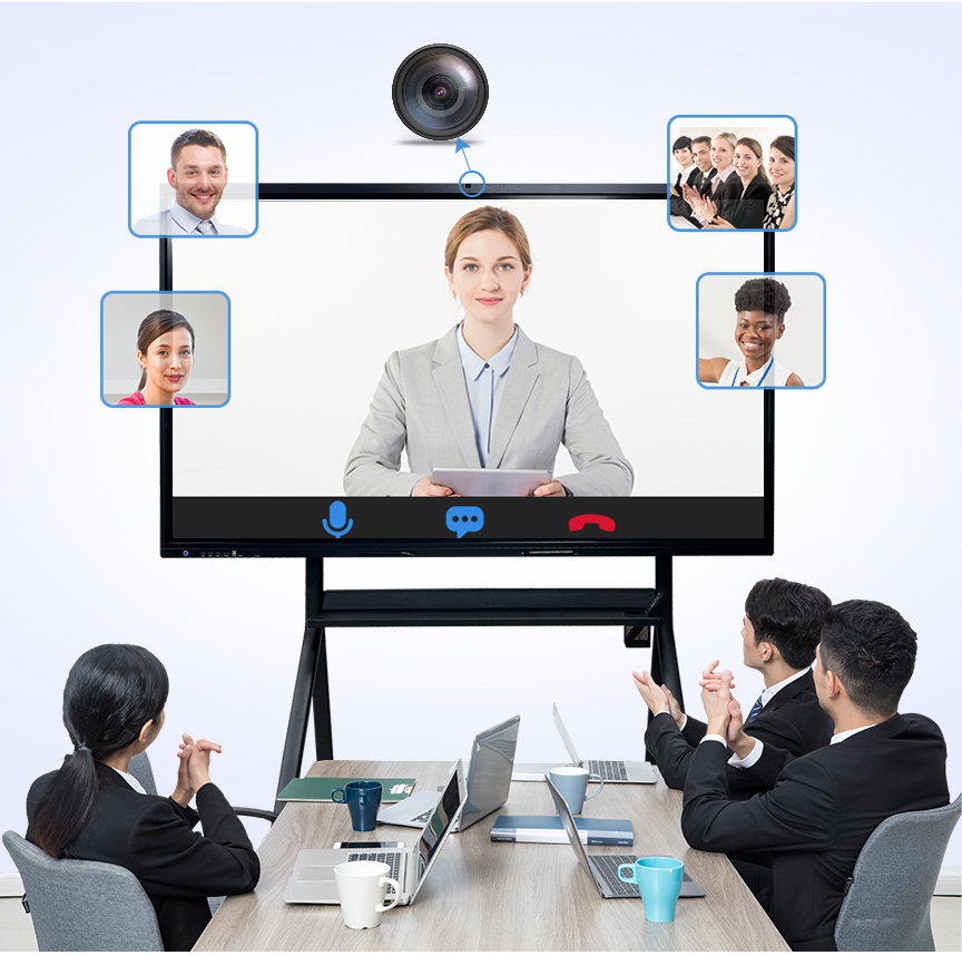 공장 가격 4K 해상도 회의 교육 장비 바닥 모래 Windows 안드로이드 듀얼 시스템 대화형 평면 패널