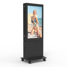 Tragbares, batteriebetriebenes Dual-Display mit 1800 Nits f&uuml;r Digital Signage