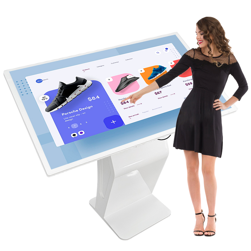 55 dyuymli 4K Marketing Business Android Windows All in One PC Reklama Qavatli K Shape Touch ma'lumot so'rovi kioski