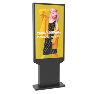 IP66 Tahan Air Tampilan Iklan Luar Ruangan Teknologi Ikatan Optik Layar LCD Warna Cerah Digital Signage