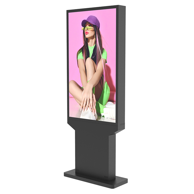 Berdiri Bebas Luar IP66 Skrin LCD Kalis Air Maklumat Stesen Bas Papan Tanda Digital