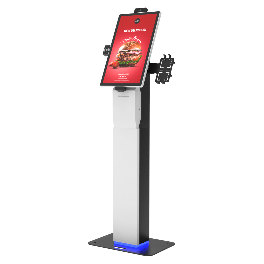 Restoran Sipariş &Ouml;deme Kiosk i&ccedil;in Yazıcı Tarayıcı LCD ile 21.5 İn&ccedil; Masa&uuml;st&uuml; / Yerde Duran Android Windows Self Servis Kiosk